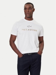 Paul&Shark T-Shirt 99311007 Biały Regular Fit