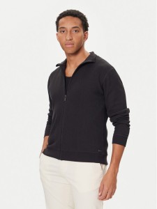 BOSS Bluza Structure 50559332 Czarny Regular Fit