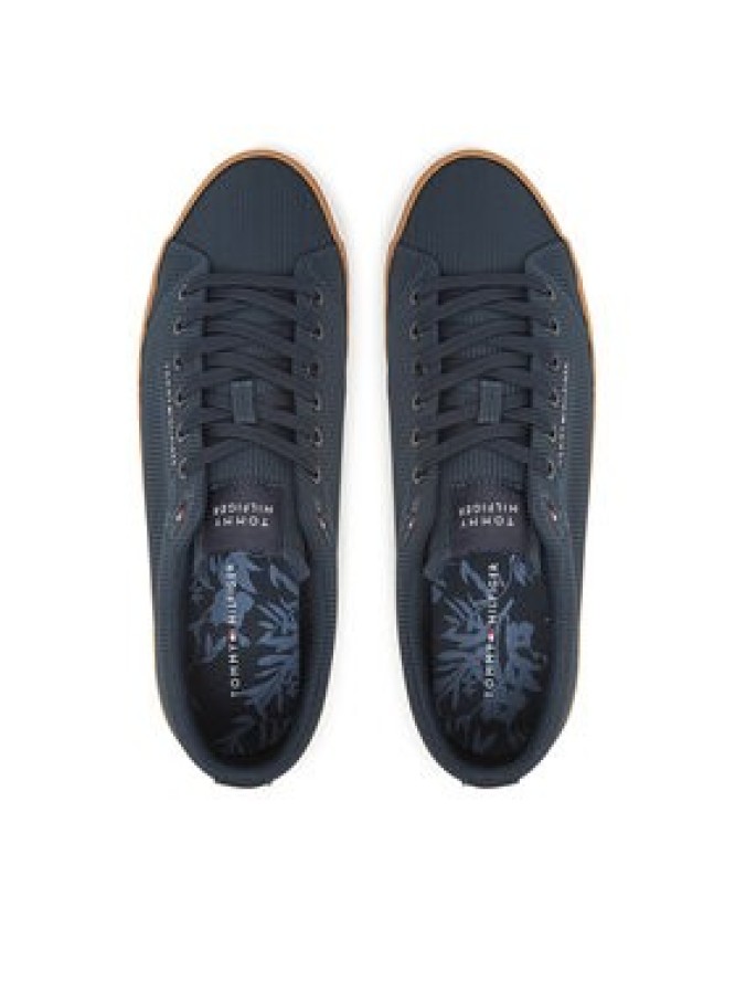 Tommy Hilfiger Sneakersy Th Hi Vulc Core Low Ii Mesh FM0FM05513 Granatowy