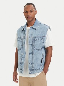 Karl Lagerfeld Jeans Kamizelka B2M14024 Niebieski jasny Regular Fit