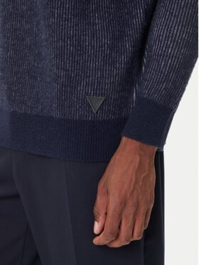 Guess Sweter M5BR20 Z0482 Granatowy Regular Fit