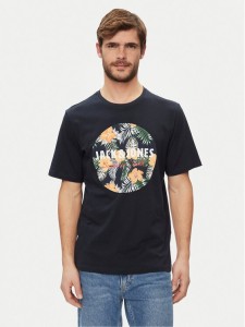 Jack & Jones T-Shirt Chill 12248072 Granatowy Standard Fit