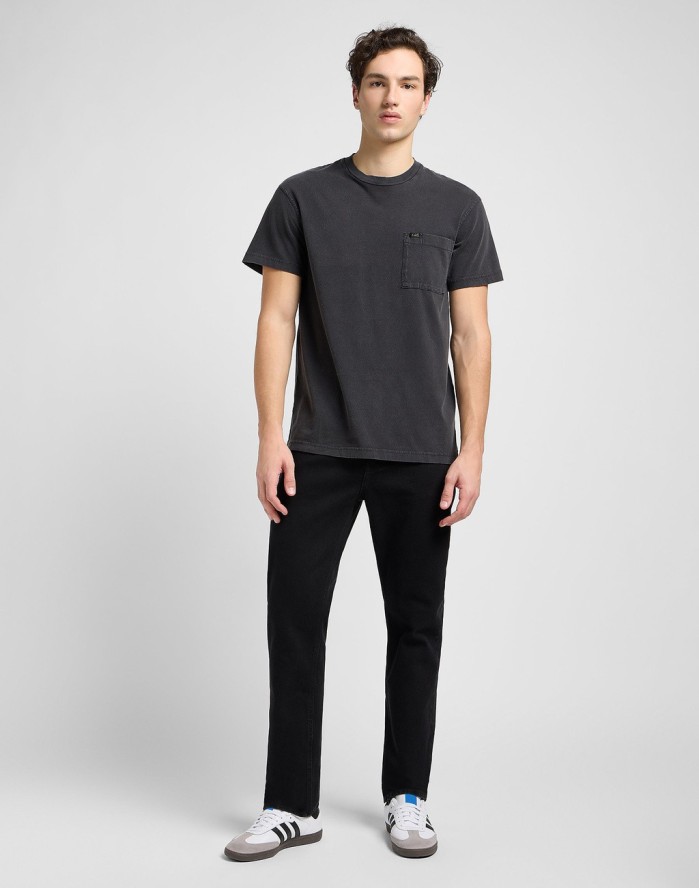 MESKA KOSZULKA LEE RELAXED POCKET TEE WASHED BLACK 112334746