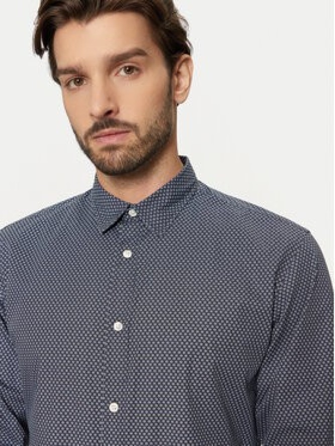 Jack & Jones Koszula Matheo 12261090 Czarny Slim Fit