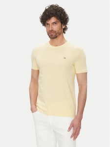 Tommy Jeans T-Shirt DM0DM20363 Żółty Slim Fit