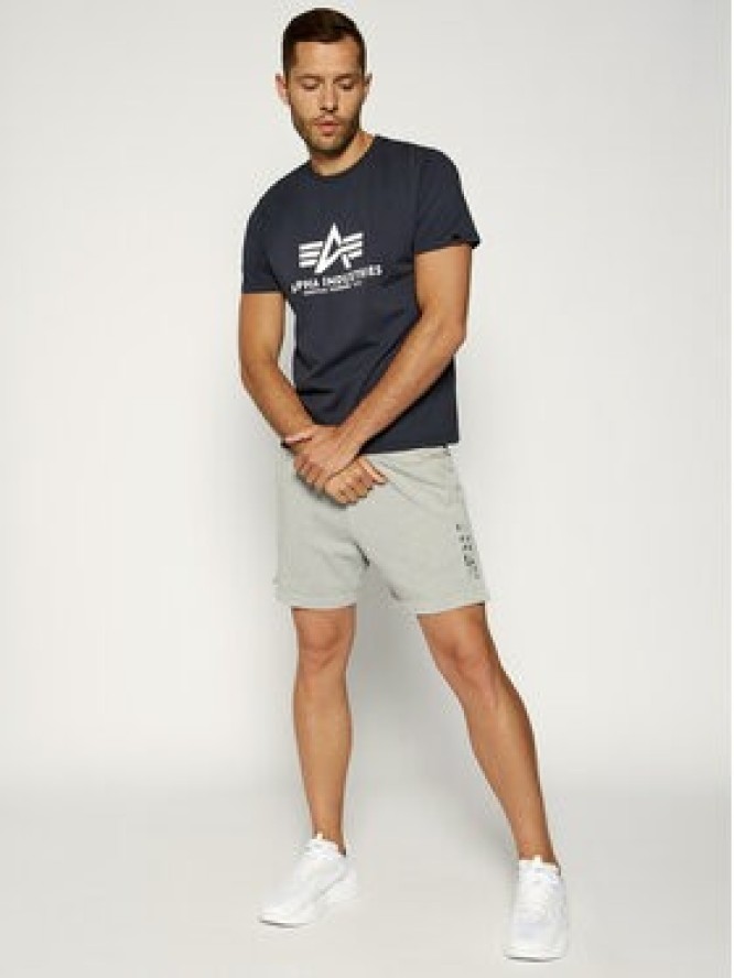 Alpha Industries T-Shirt Basic 100501 Granatowy Regular Fit