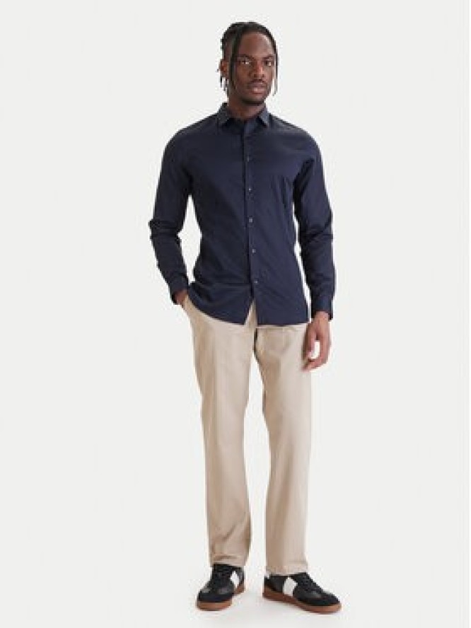 Jack & Jones Koszula Parma 12097662 Granatowy Slim Fit