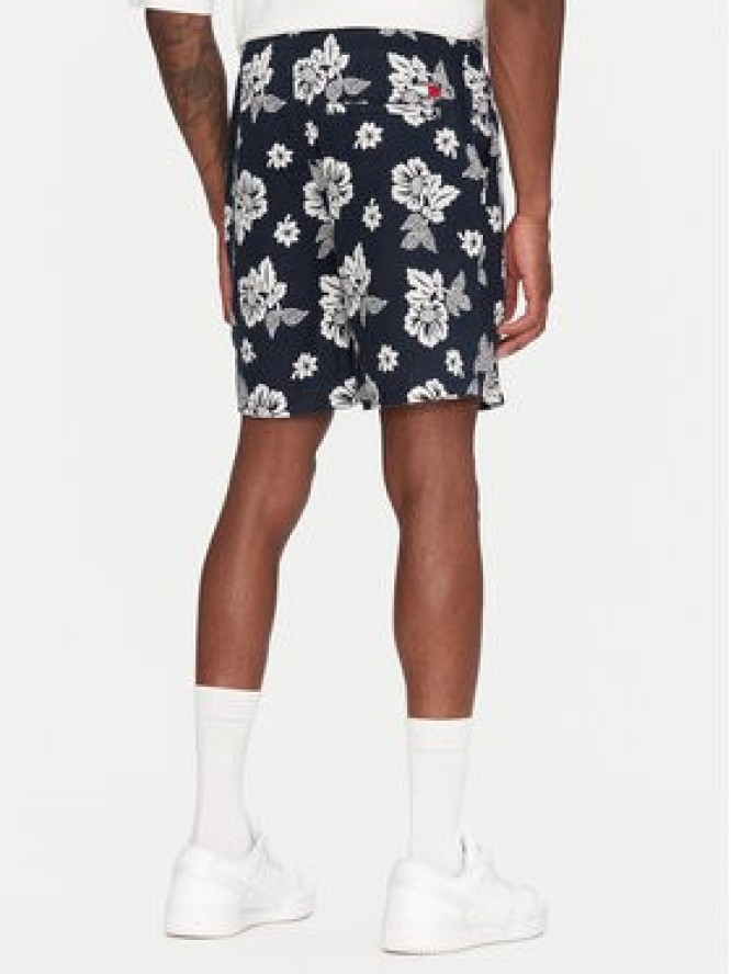 Tommy Jeans Szorty materiałowe Slub Aop Beach DM0DM21947 Granatowy Regular Fit