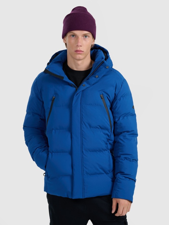 4F Kurtka puchowa z wypełnieniem syntetycznym membrana 10000 męska - niebieska S