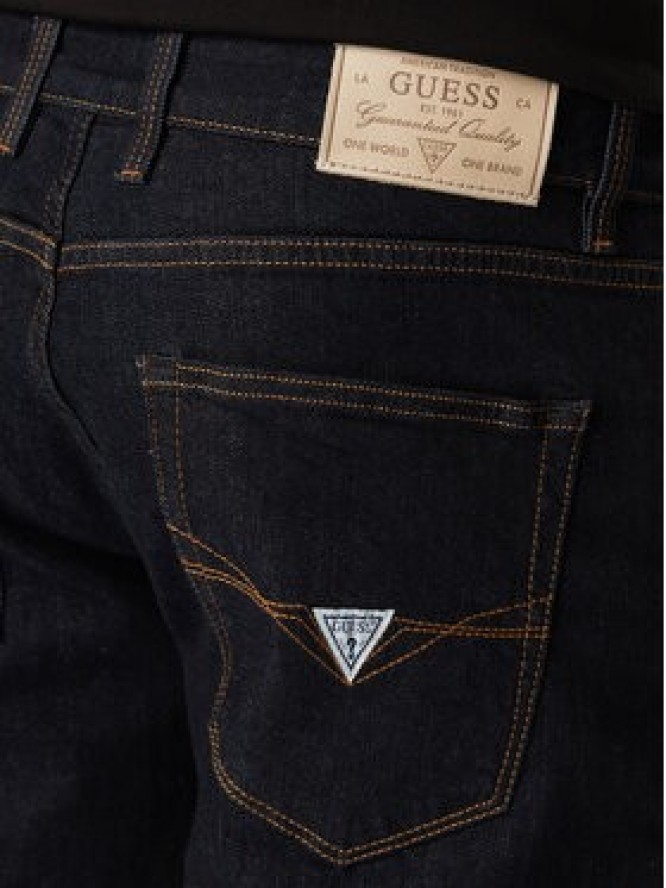 Guess Jeansy Angels M6YAN2 D1472 Granatowy Slim Fit