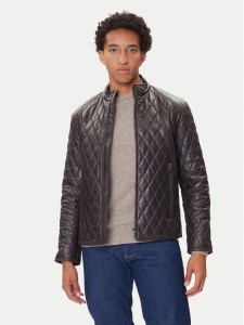 JOOP! Kurtka skórzana 17 Boys 1500150 80000851 Brązowy Regular Fit