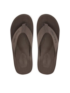 Calvin Klein Japonki Logo Webbing Strap HM0HM02106 Brązowy