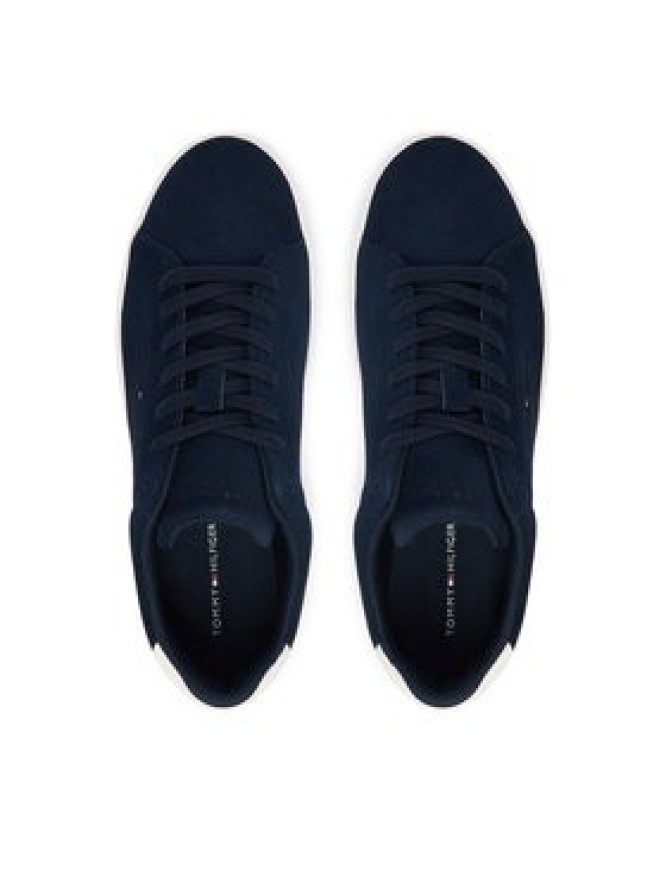 Tommy Hilfiger Sneakersy Th Court Core Suede FM0FM05716 Granatowy