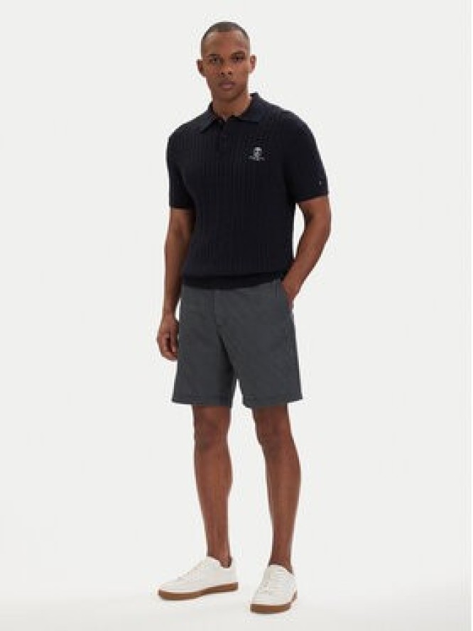 Tommy Hilfiger Szorty materiałowe Dover Print MW0MW42353 Granatowy Slim Fit