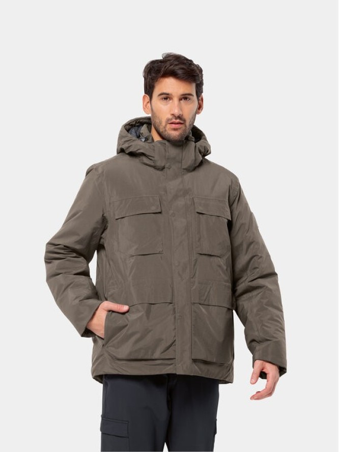Jack Wolfskin Kurtka zimowa Textor Utility Jkt 1116101 Brązowy Regular Fit