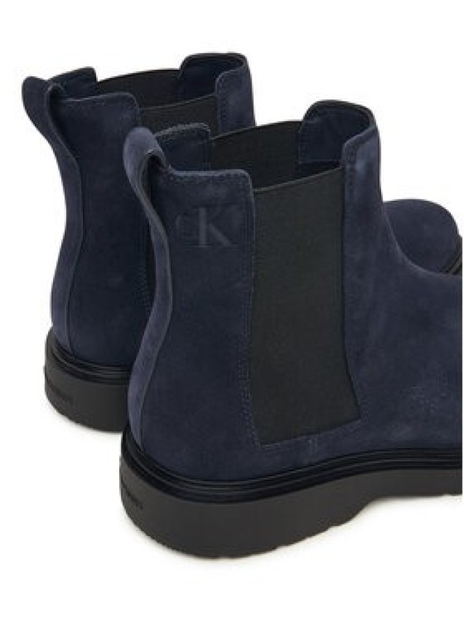 Calvin Klein Sztyblety Combat Ess Chelsea Boot Su YM0YM01372 Granatowy