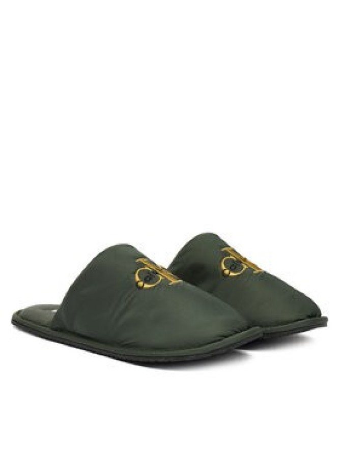 Calvin Klein Kapcie Hotel Slipper Mono Embro YM0YM01392 Zielony