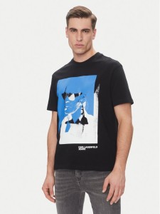Karl Lagerfeld Jeans T-Shirt A2M17036 Czarny Regular Fit