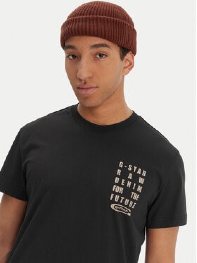 G-Star Raw T-Shirt Text Chest D25968-C506 Czarny Regular Fit
