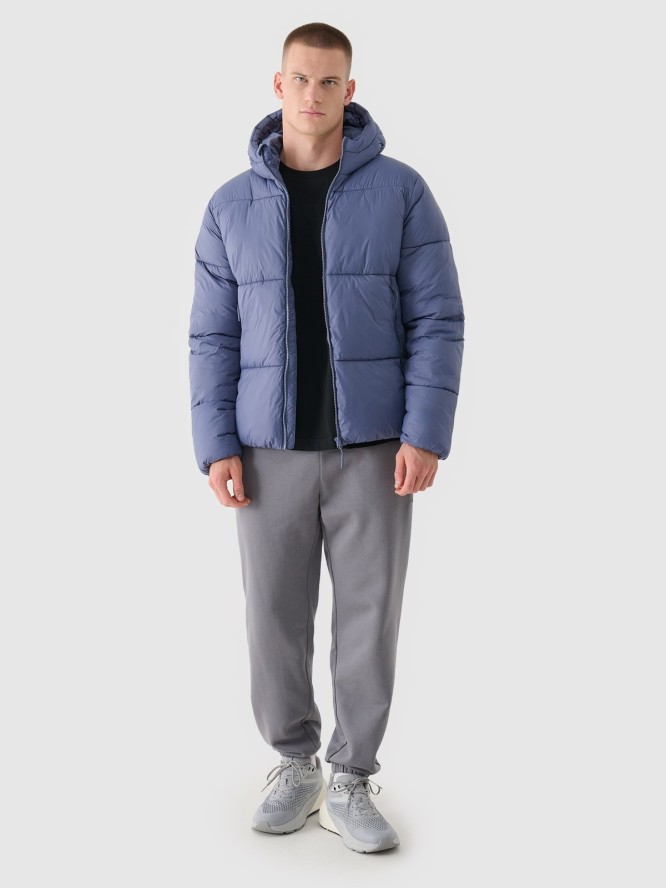 4F Kurtka puchowa z syntetycznym wypełnieniem męska - granatowa L