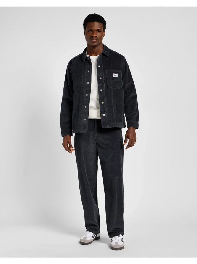 LEE MĘSKIE SPODNIE SZTRUKSOWE LOOSE WORKWEAR CHINO DARK MUTED GRAY 112356541 L73T008531