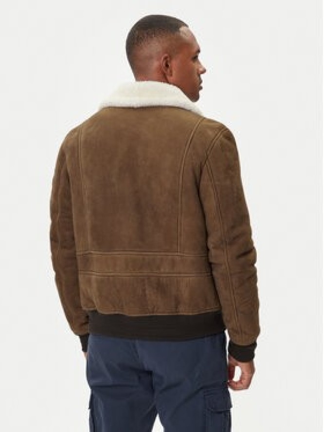 Aeronautica Militare Kurtka skórzana 252PN0163U100893 Brązowy Regular Fit