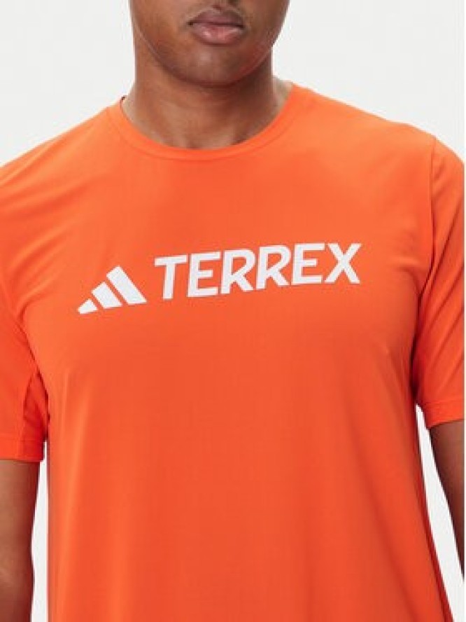 adidas T-Shirt Terrex Multi Climacool Logo Tech JI9236 Pomarańczowy Regular Fit