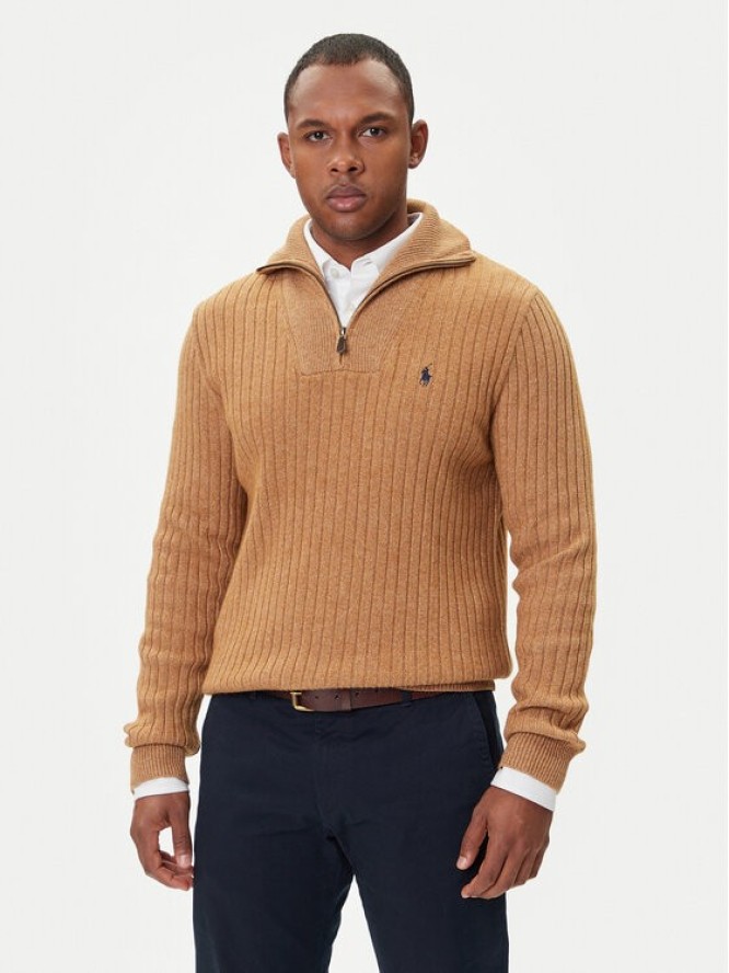 Polo Ralph Lauren Sweter 710974167002 Beżowy Regular Fit