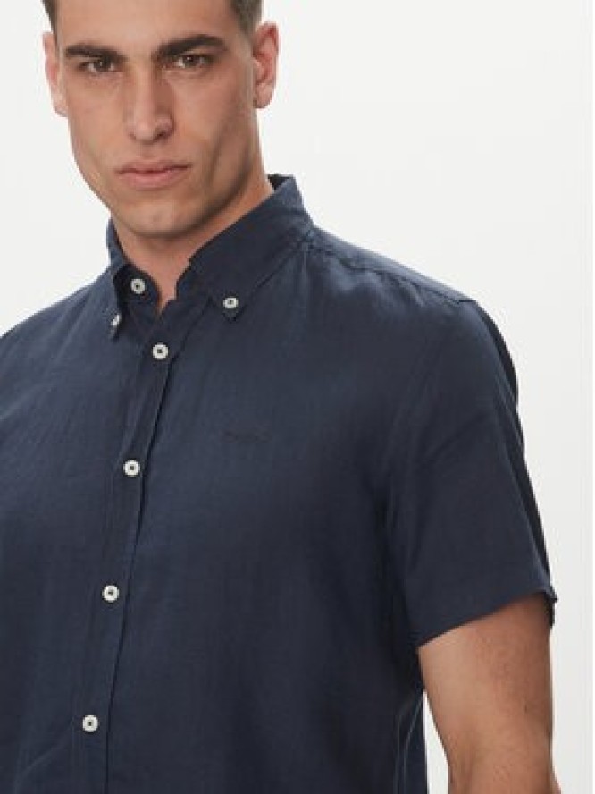 BOSS Koszula H-Roan 50539352 Granatowy Slim Fit