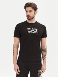 EA7 Emporio Armani T-Shirt 7M000224 AF10375 MC156 Czarny Regular Fit
