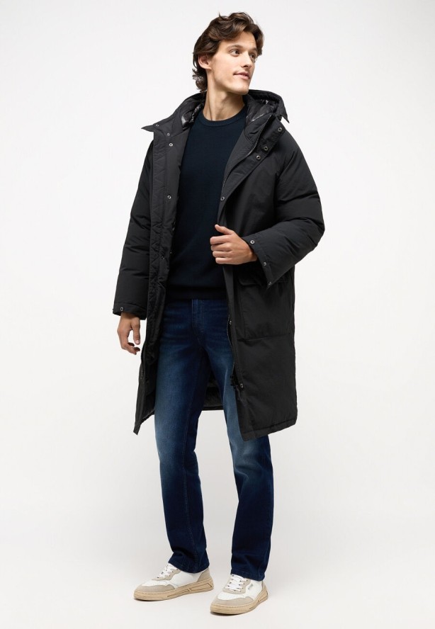 MĘSKA KURTKA ZIMOWA PARKA MUSTANG Long Parka Moonless Night 1014472 4137