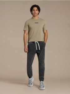 Jeansy jogger z efektem sprania - szary