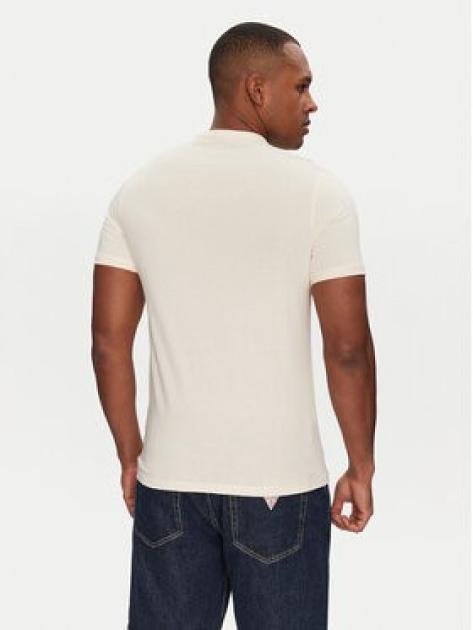 Guess T-Shirt M5GI07 I3Z14 Écru Slim Fit