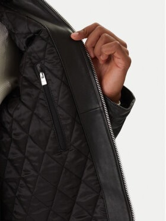 BOSS Kurtka skórzana H-Mupablo 50540917 Czarny Regular Fit
