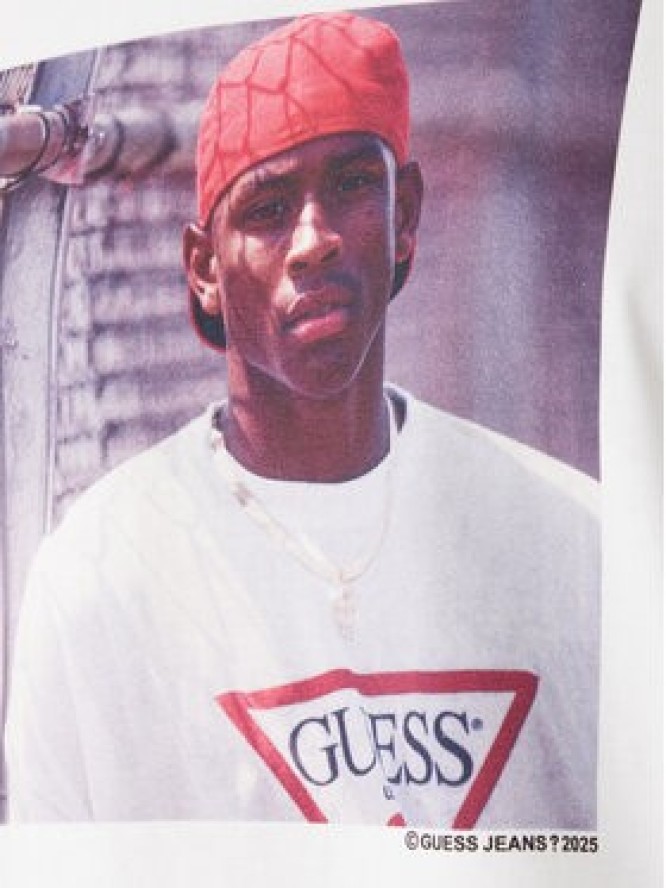 Guess Jeans T-Shirt M5BI3G K8FQ4 Biały Regular Fit