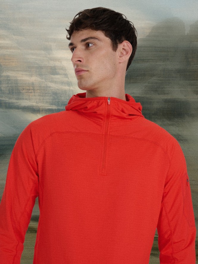 4F Bluza trekkingowa szybkoschnąca męska - pomarańczowa XXL