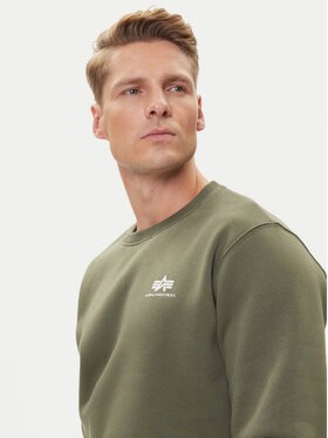 Alpha Industries Bluza Basic 188307 Zielony Regular Fit