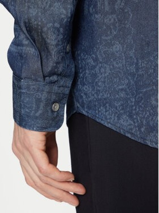 Guess Koszula M5RH22 WFKE0 Granatowy Regular Fit