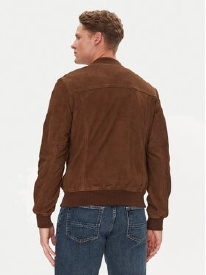 Schott NYC Kurtka skórzana LC300 Brązowy Regular Fit