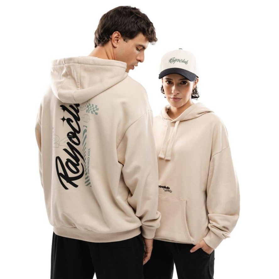 Męska bawełniana bluza z kapturem Rayo Club Lifestyle Siroko RC Squad Off-Whit