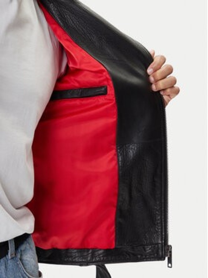 HUGO Kurtka skórzana Lowis-6 50542108 Czarny Regular Fit