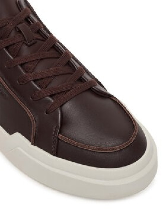 Calvin Klein Sneakersy Chunky Cupsole Lace Up Lth Pinch YM0YM01454 Bordowy