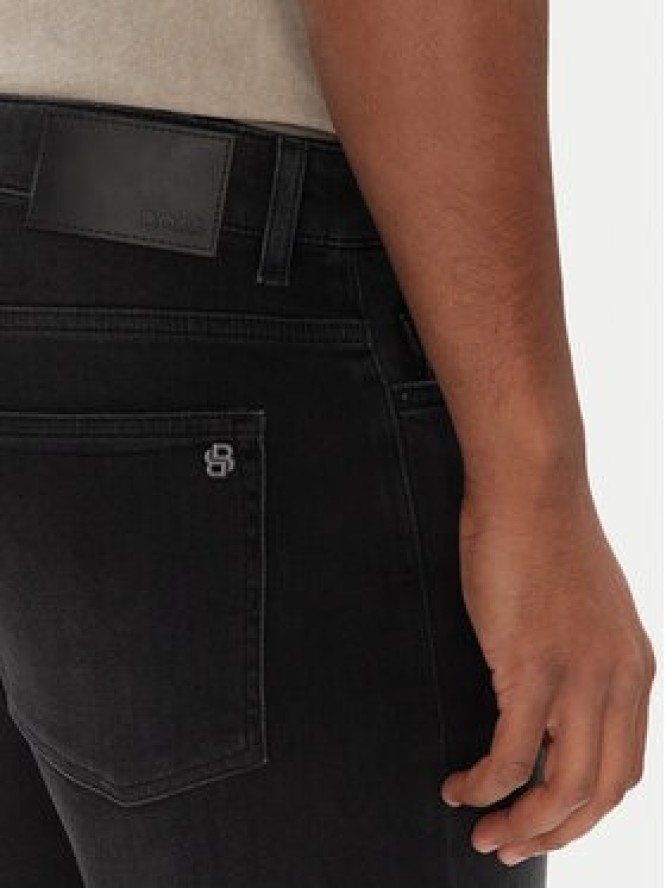 BOSS Szorty jeansowe Delaware Shorts Bo 50540271 Czarny Slim Fit