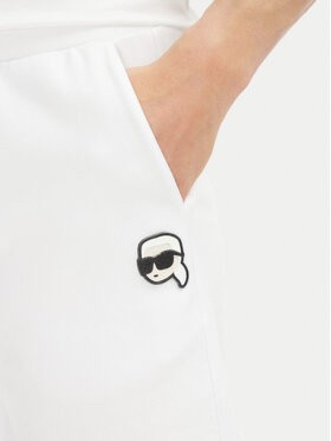KARL LAGERFELD Szorty sportowe 705014 552900 Biały Regular Fit