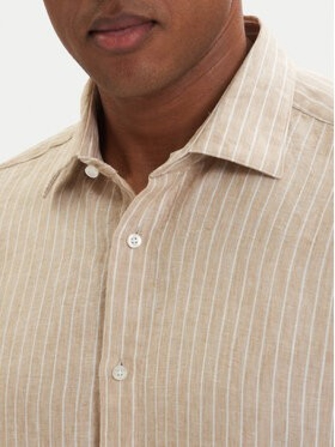 HUGO Koszula Valerio 50562694 Beżowy jasny Modern Fit