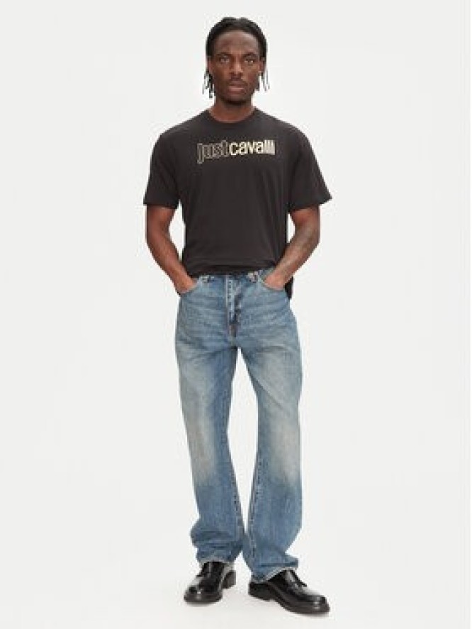 Just Cavalli T-Shirt 78OAHT16 Czarny Regular Fit