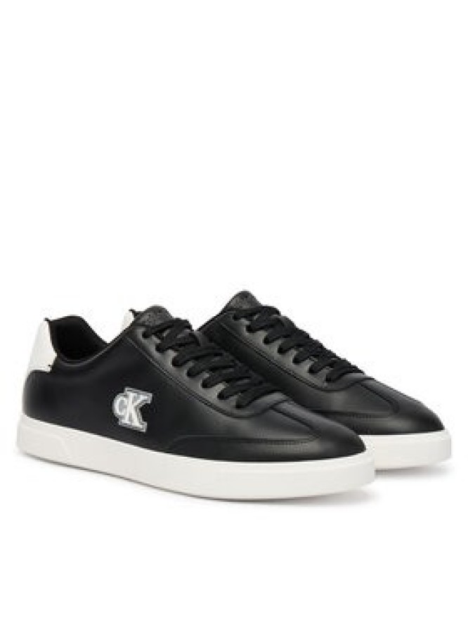 Calvin Klein Sneakersy Low Prof Cupsole Emb Lth HM0HM02124 Czarny