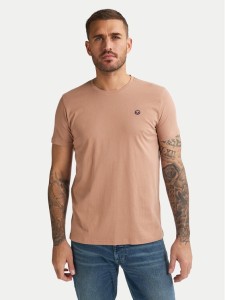 Petrol Industries T-Shirt M-ROS-TSR002 Beżowy Regular Fit