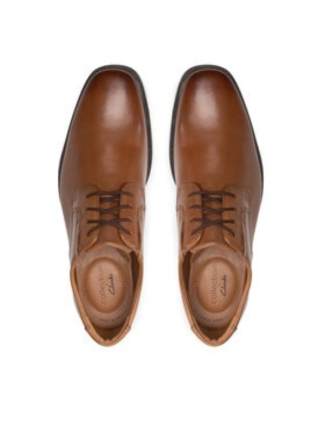Clarks Półbuty Tilden Plain 261300977 Brązowy