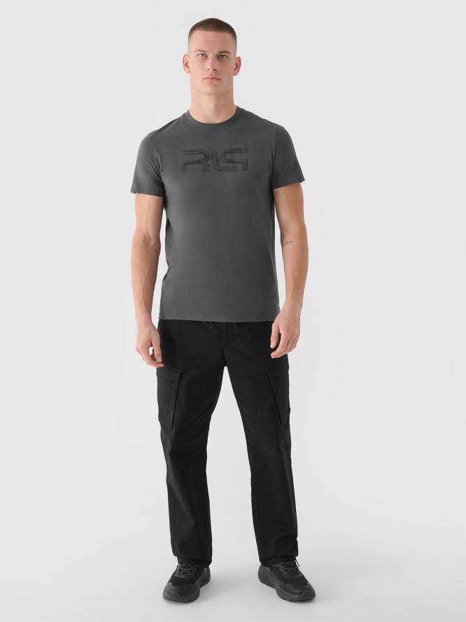 4F T-shirt regular męski 4F x Robert Lewandowski - szary XL